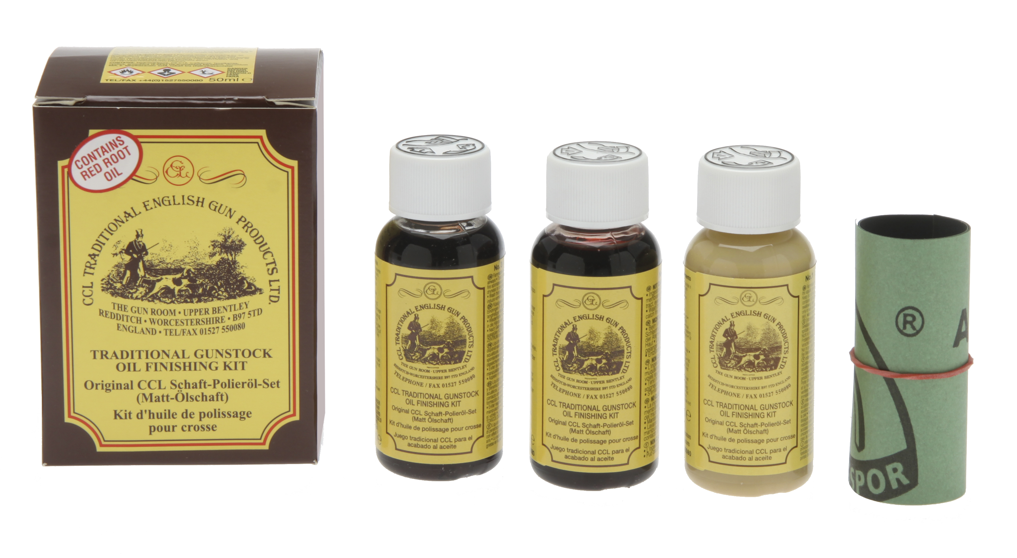 CCL Gunstock oil finish M/ 3 FLASKER